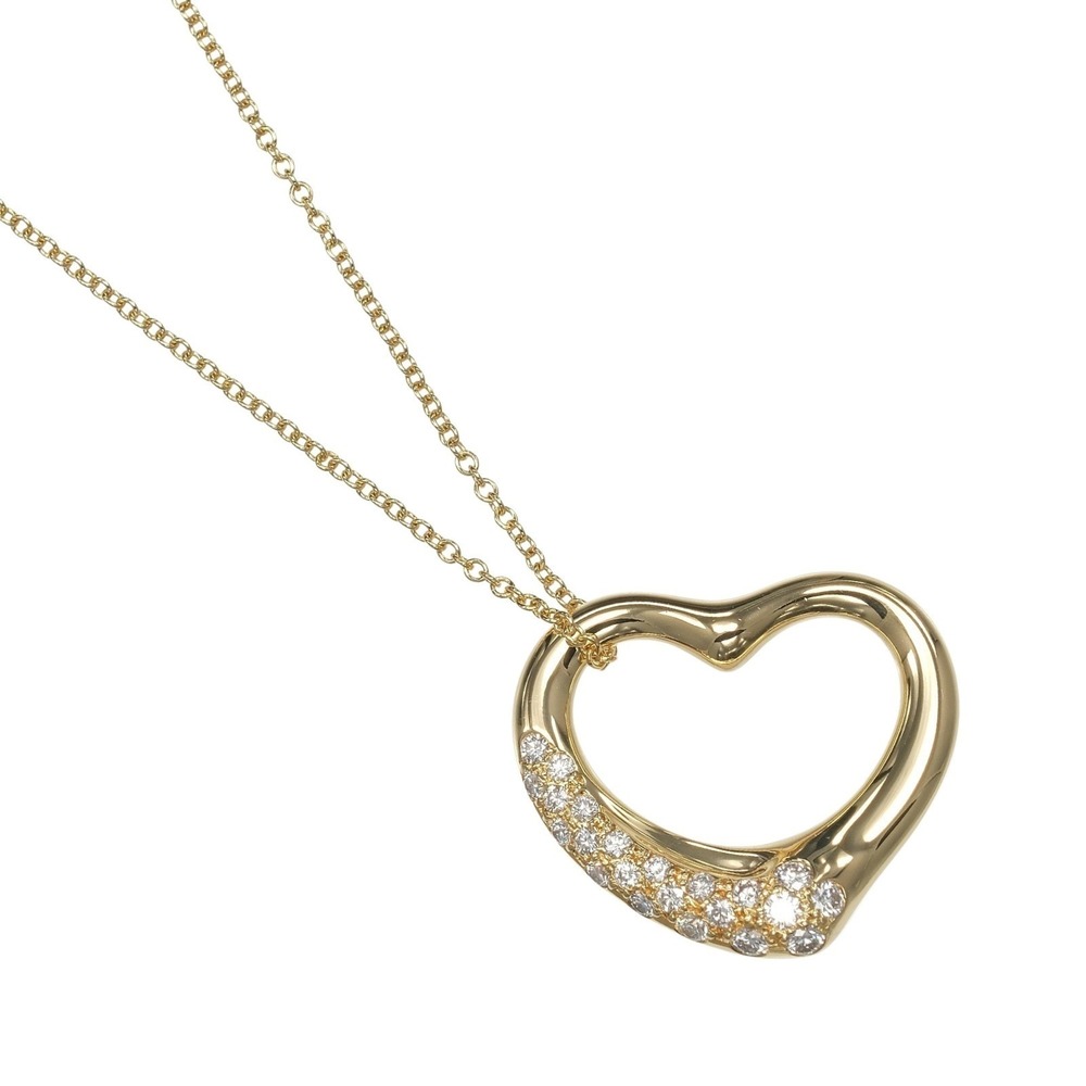TIFFANY & CO. 18k Yellow Diamond Heart Necklace